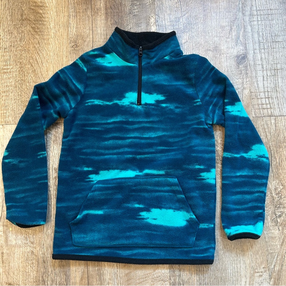 Jumping Beans Blue Active Quarter Zip Fleece Boys 6 Fuzzy Warm Back To School